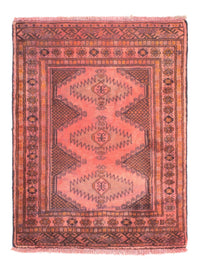 Alfombra Turkaman - 84 x 62 cm - rojo claro