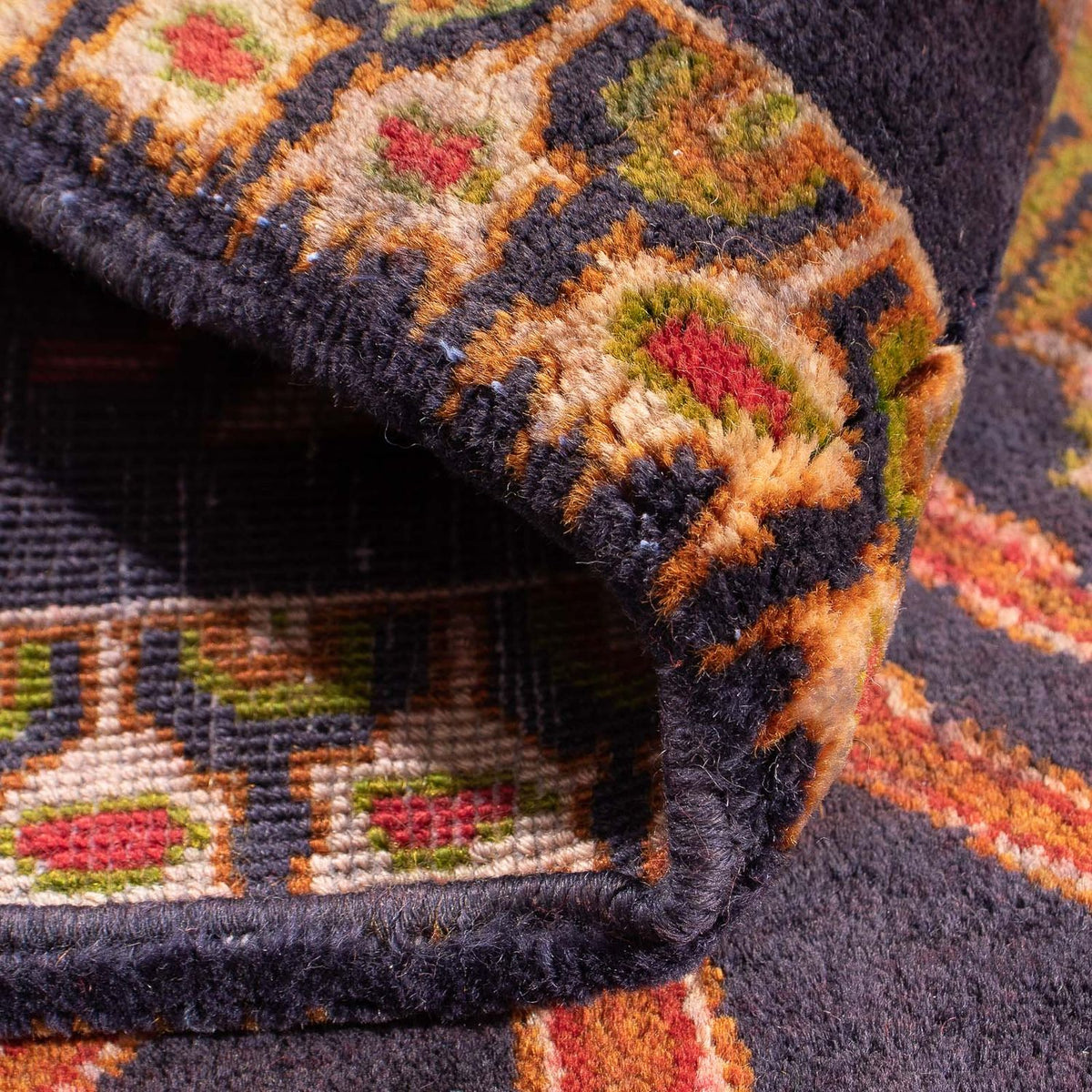 Alfombra persa - Clásica - 81 x 65 cm - azul oscuro