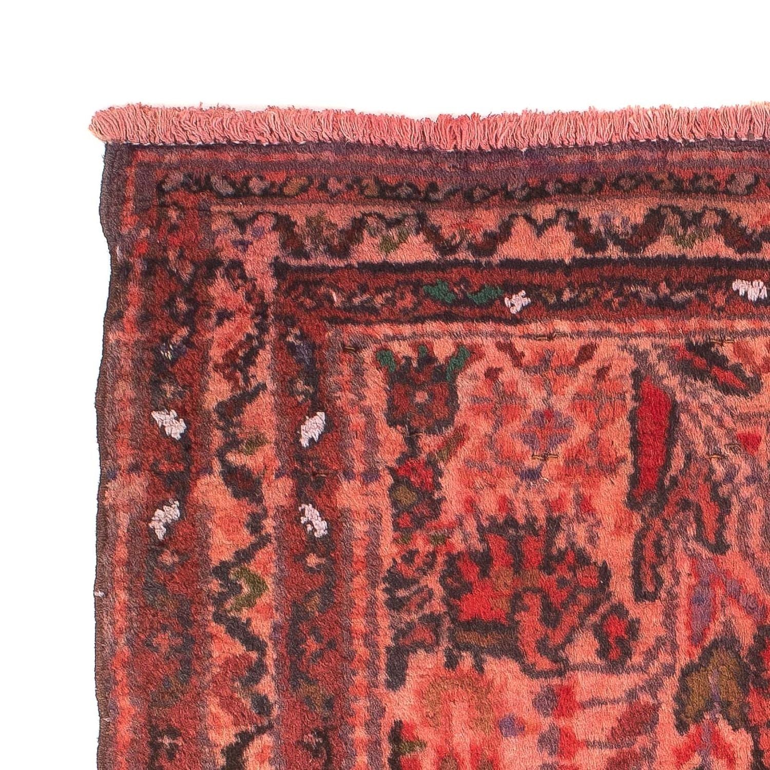 Alfombra Turkaman - 80 x 68 cm - rojo claro