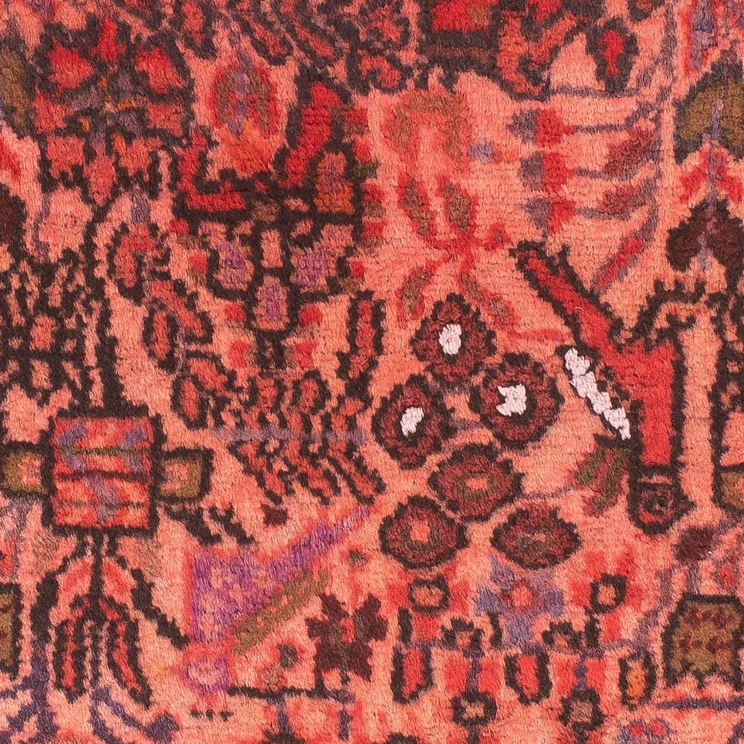 Alfombra Turkaman - 80 x 68 cm - rojo claro