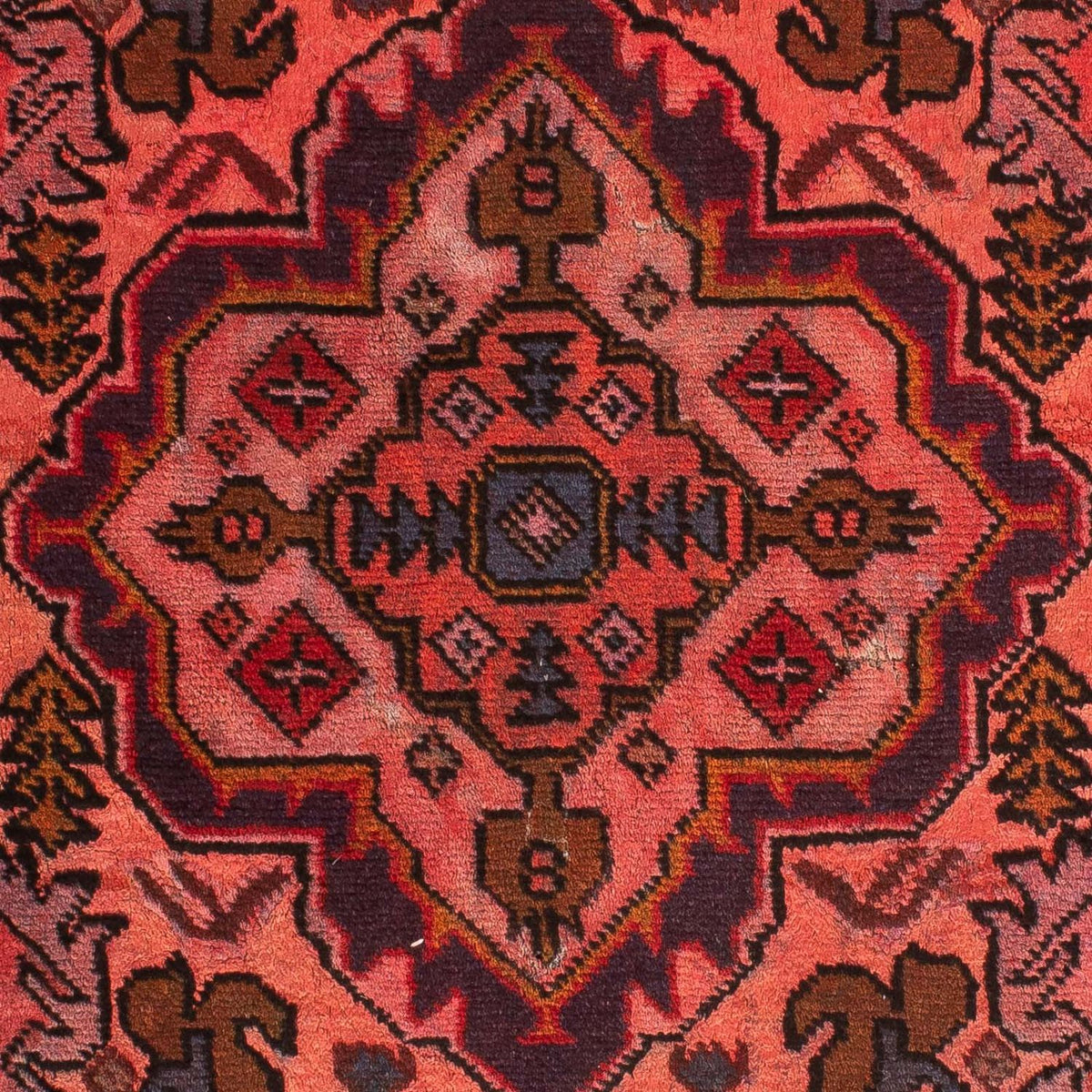 Alfombra persa - Nómada - 100 x 66 cm - rojo claro