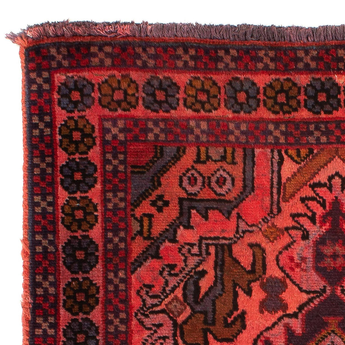 Alfombra persa - Nómada - 100 x 66 cm - rojo claro