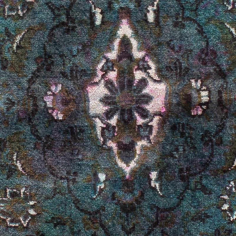 Alfombra persa - Keshan - 130 x 63 cm - azul claro