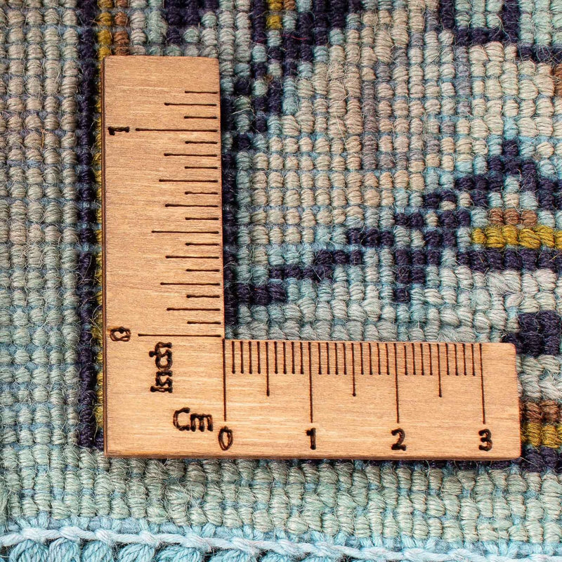 Alfombra persa - Keshan - 130 x 63 cm - azul claro