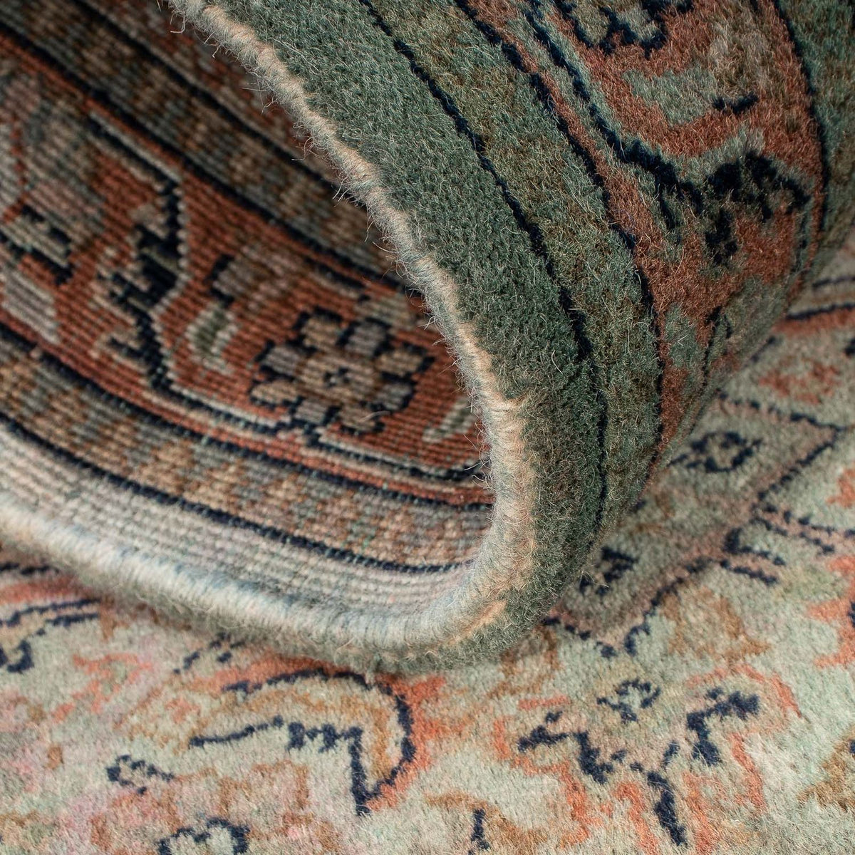 Alfombra oriental - Bidjar - Indus - 140 x 70 cm - azul claro