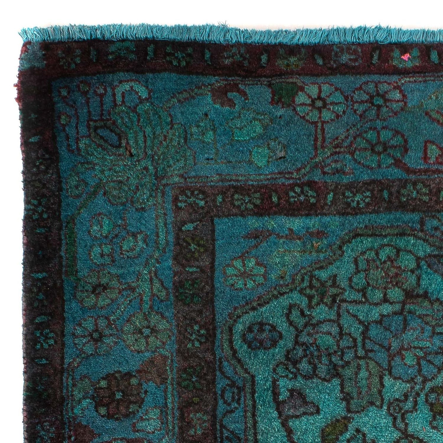 Alfombra persa - Nómada - 119 x 91 cm - azul claro
