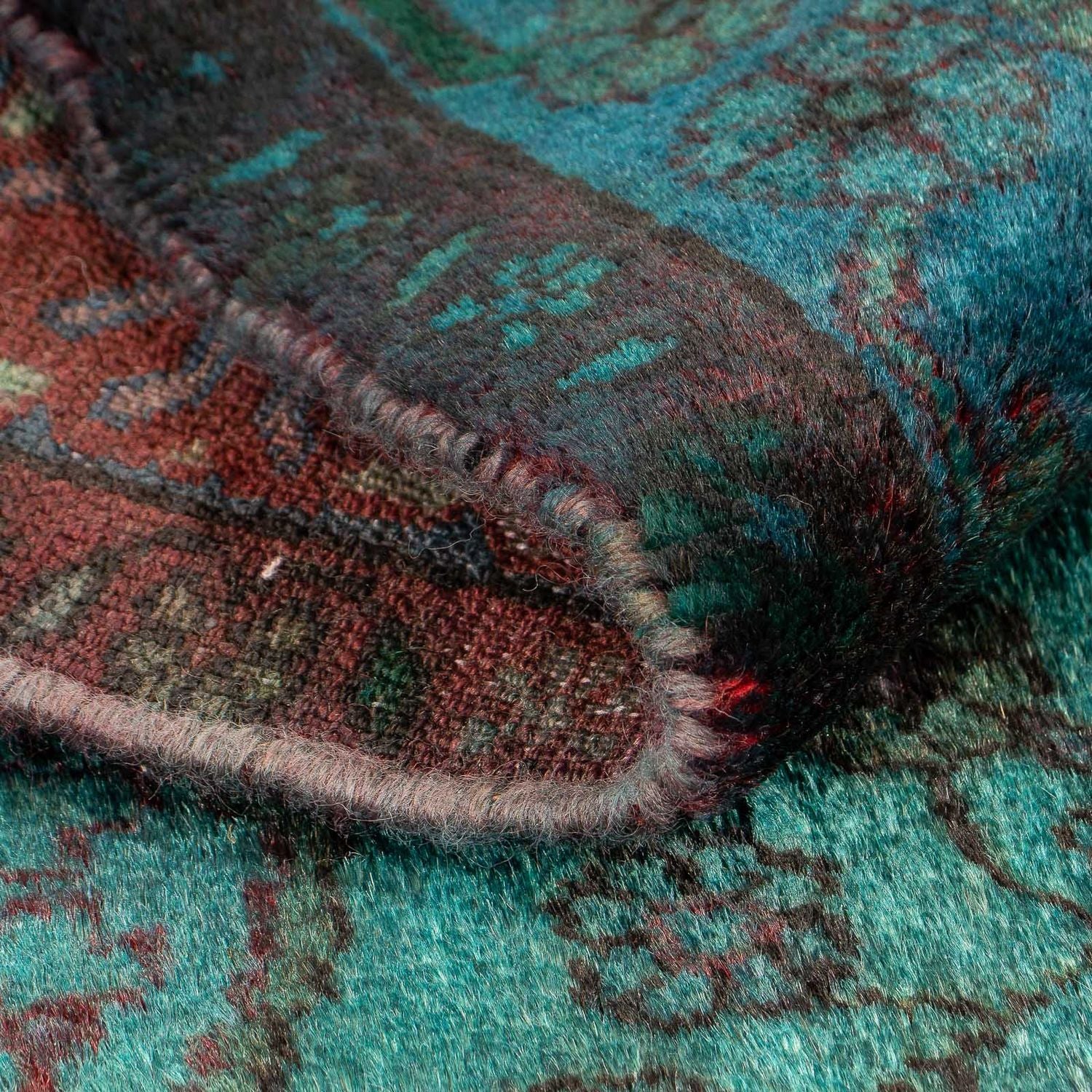 Alfombra persa - Nómada - 119 x 91 cm - azul claro