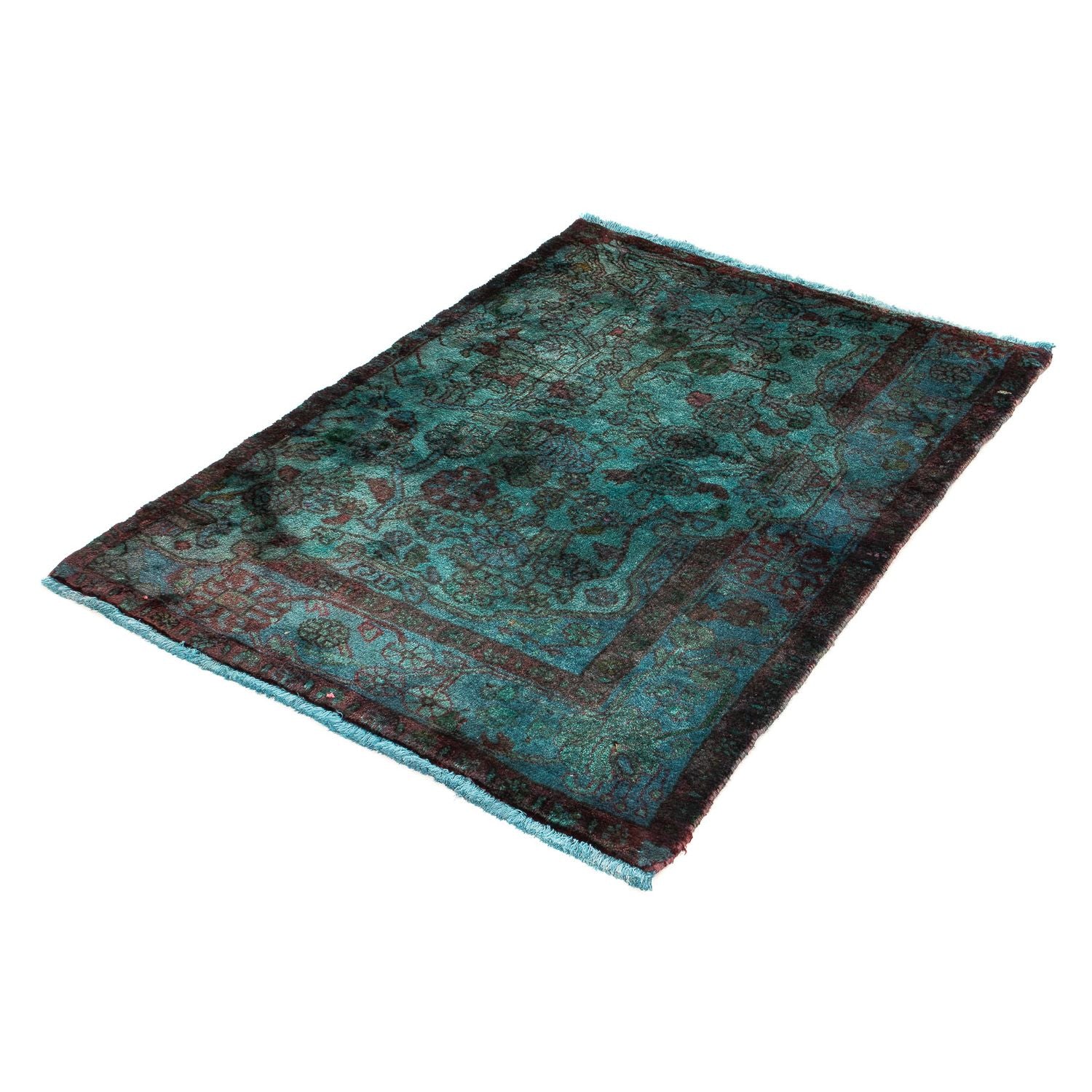 Alfombra persa - Nómada - 119 x 91 cm - azul claro
