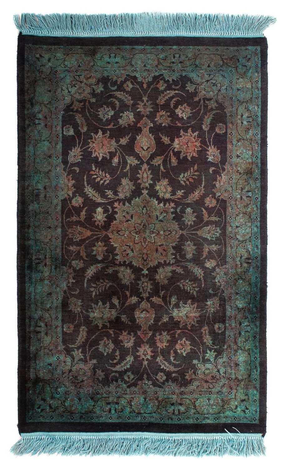 Alfombra oriental - Indus - 130 x 76 cm - azul claro