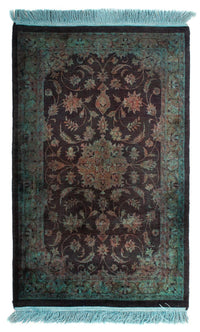 Alfombra oriental - Indus - 130 x 76 cm - azul claro