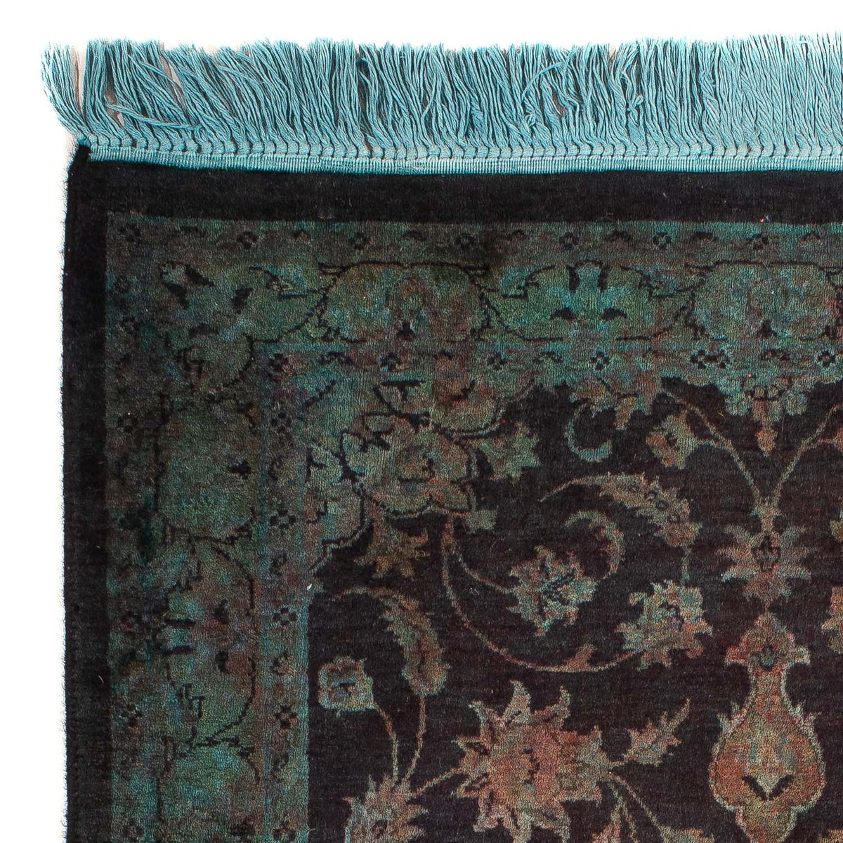 Alfombra oriental - Indus - 130 x 76 cm - azul claro