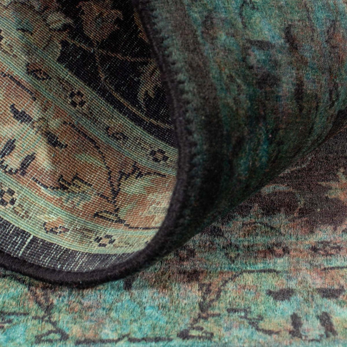 Alfombra oriental - Indus - 130 x 76 cm - azul claro