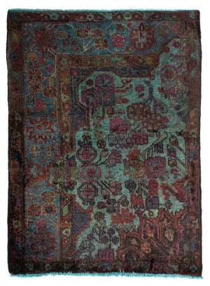 Alfombra persa - Nómada - 111 x 80 cm - azul claro