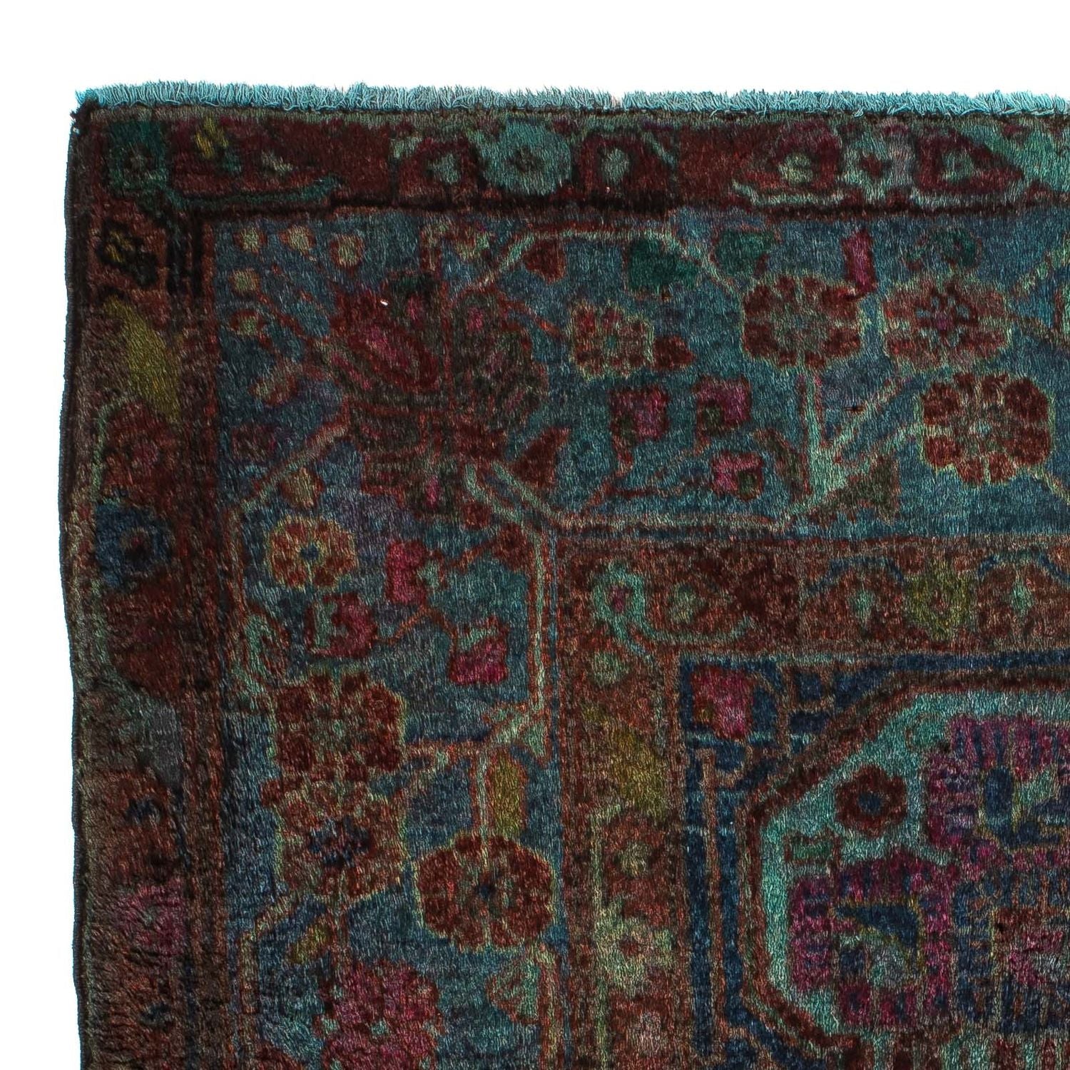 Alfombra persa - Nómada - 111 x 80 cm - azul claro