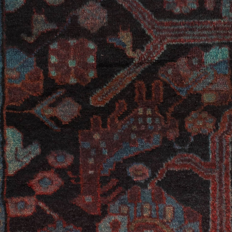 Alfombra persa - Nómada - 134 x 95 cm - azul oscuro
