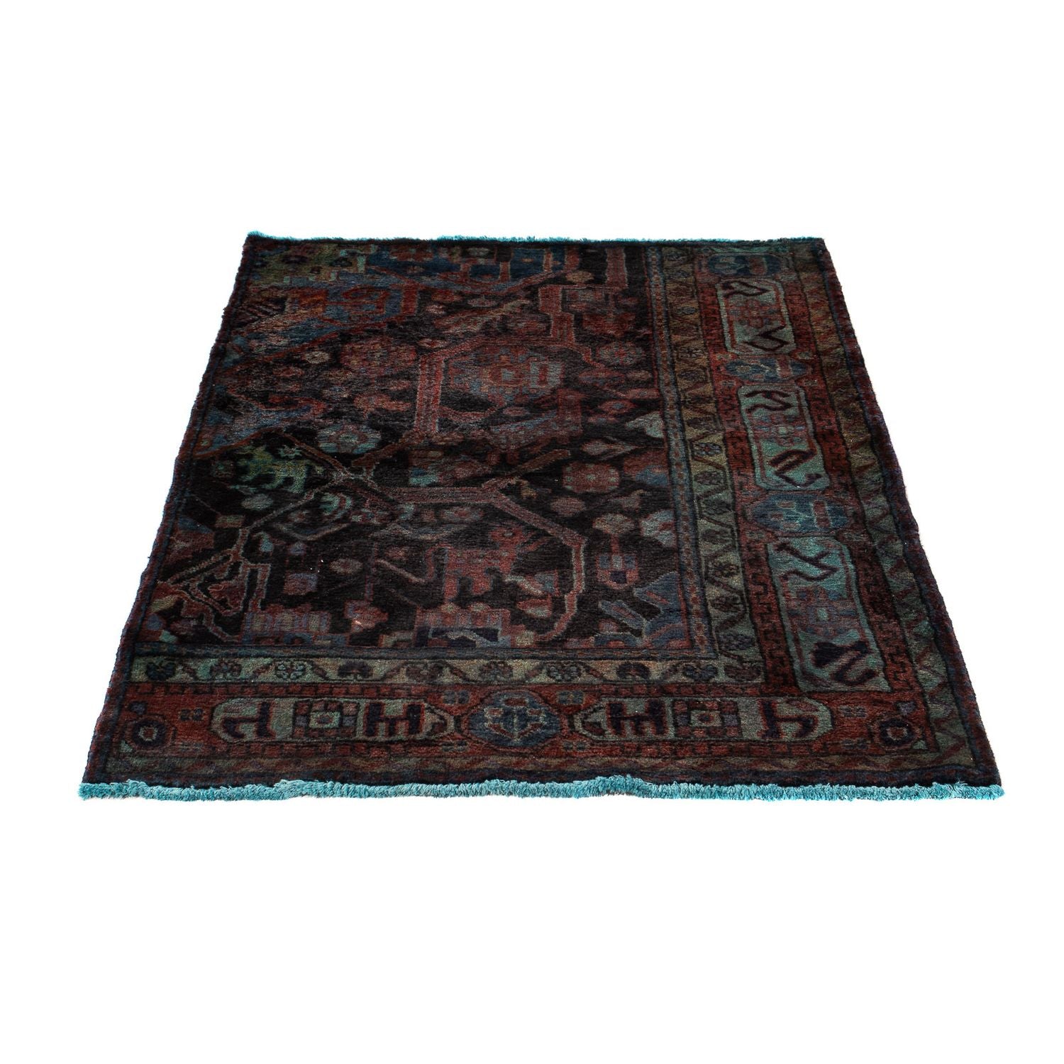 Alfombra persa - Nómada - 134 x 95 cm - azul oscuro