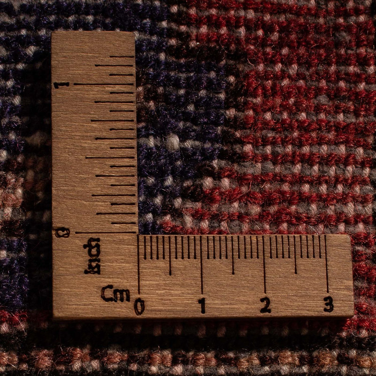 Alfombra persa - Nómada - 99 x 82 cm - rojo oscuro