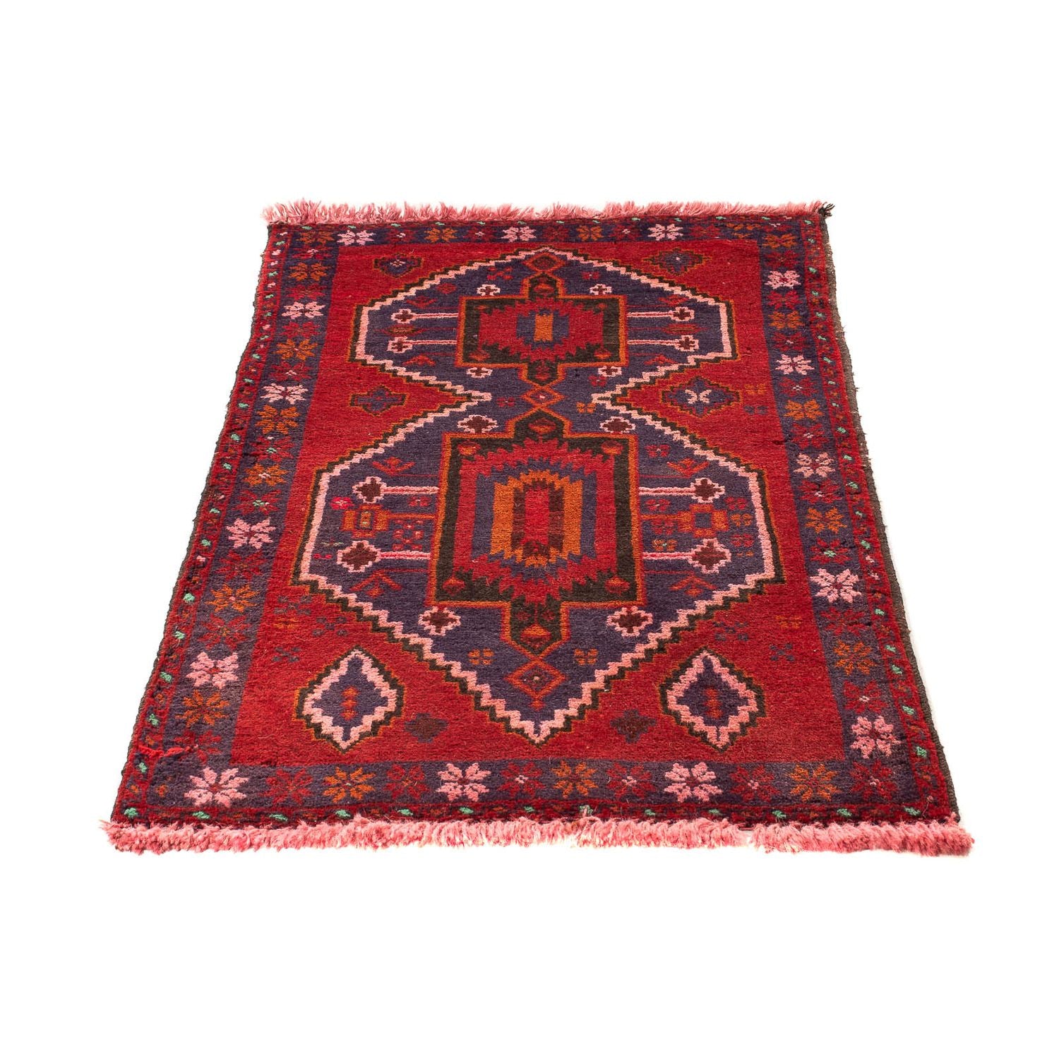 Alfombra Belutsch - 125 x 87 cm - rojo oscuro