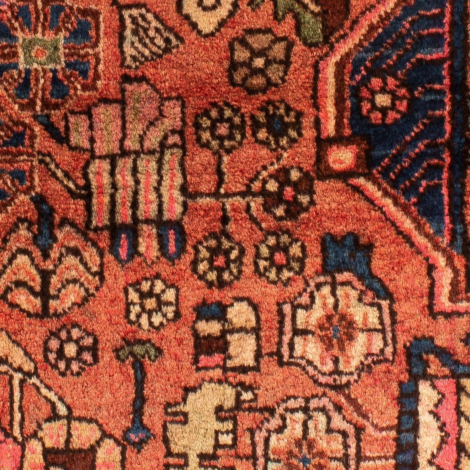 Alfombra persa - Nómada - 122 x 88 cm - multicolor