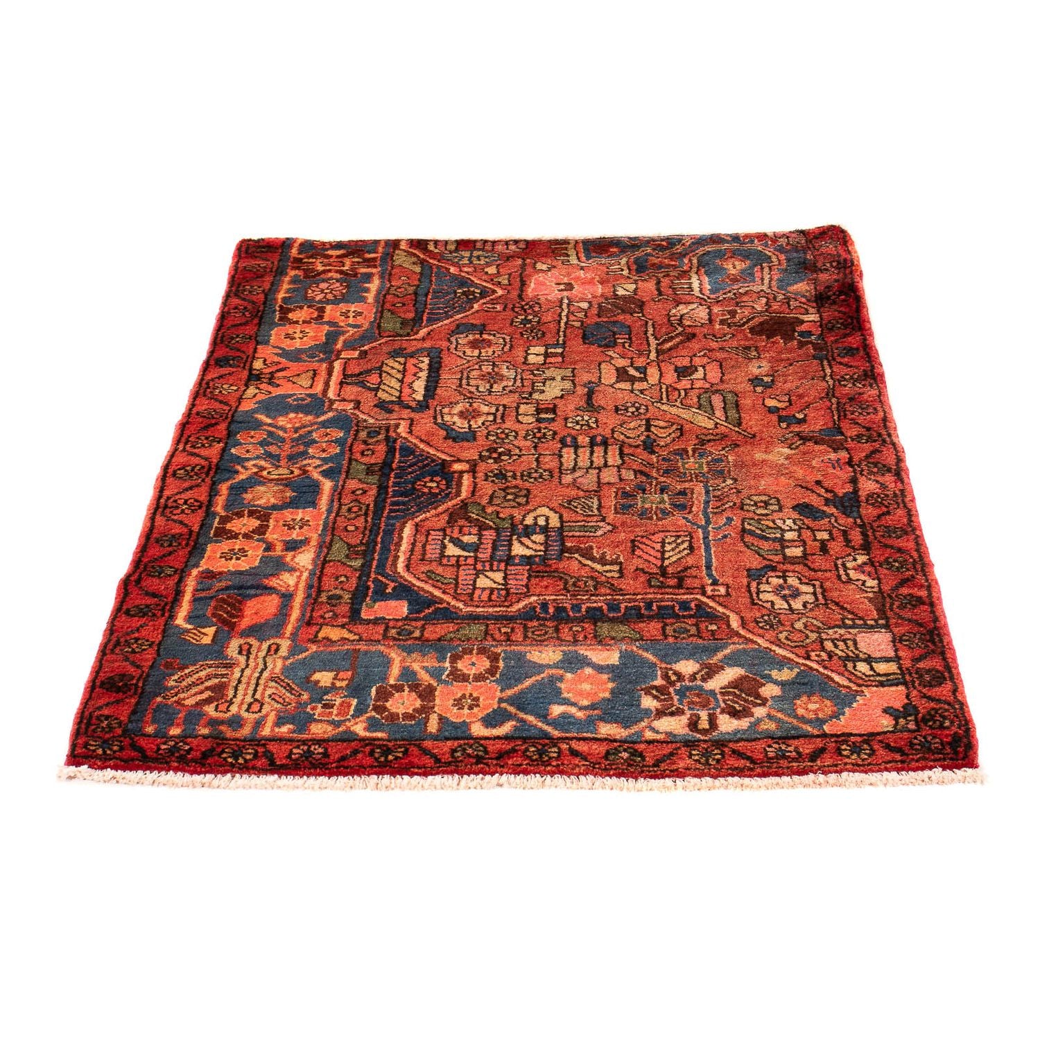 Alfombra persa - Nómada - 122 x 88 cm - multicolor