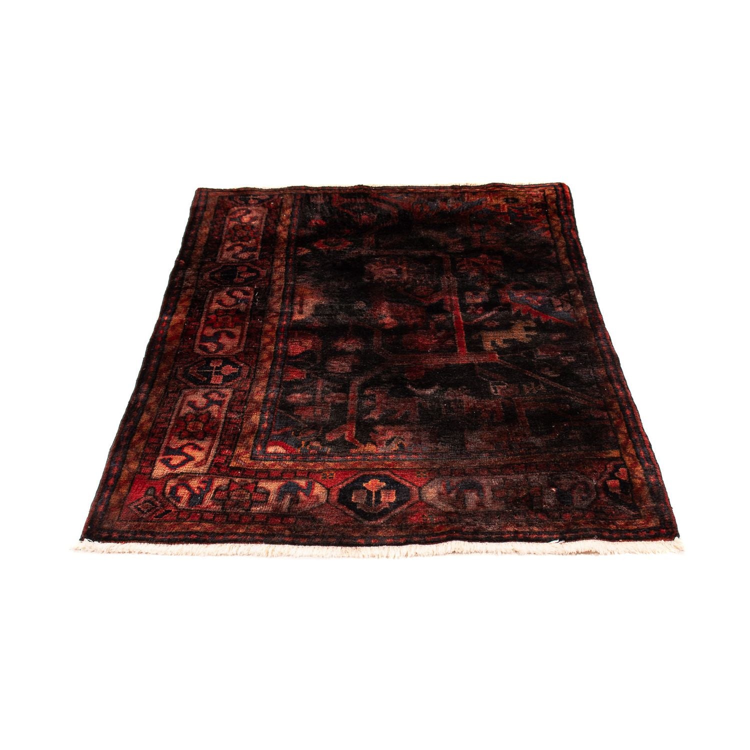 Alfombra persa - Nómada - 143 x 102 cm - rojo oscuro