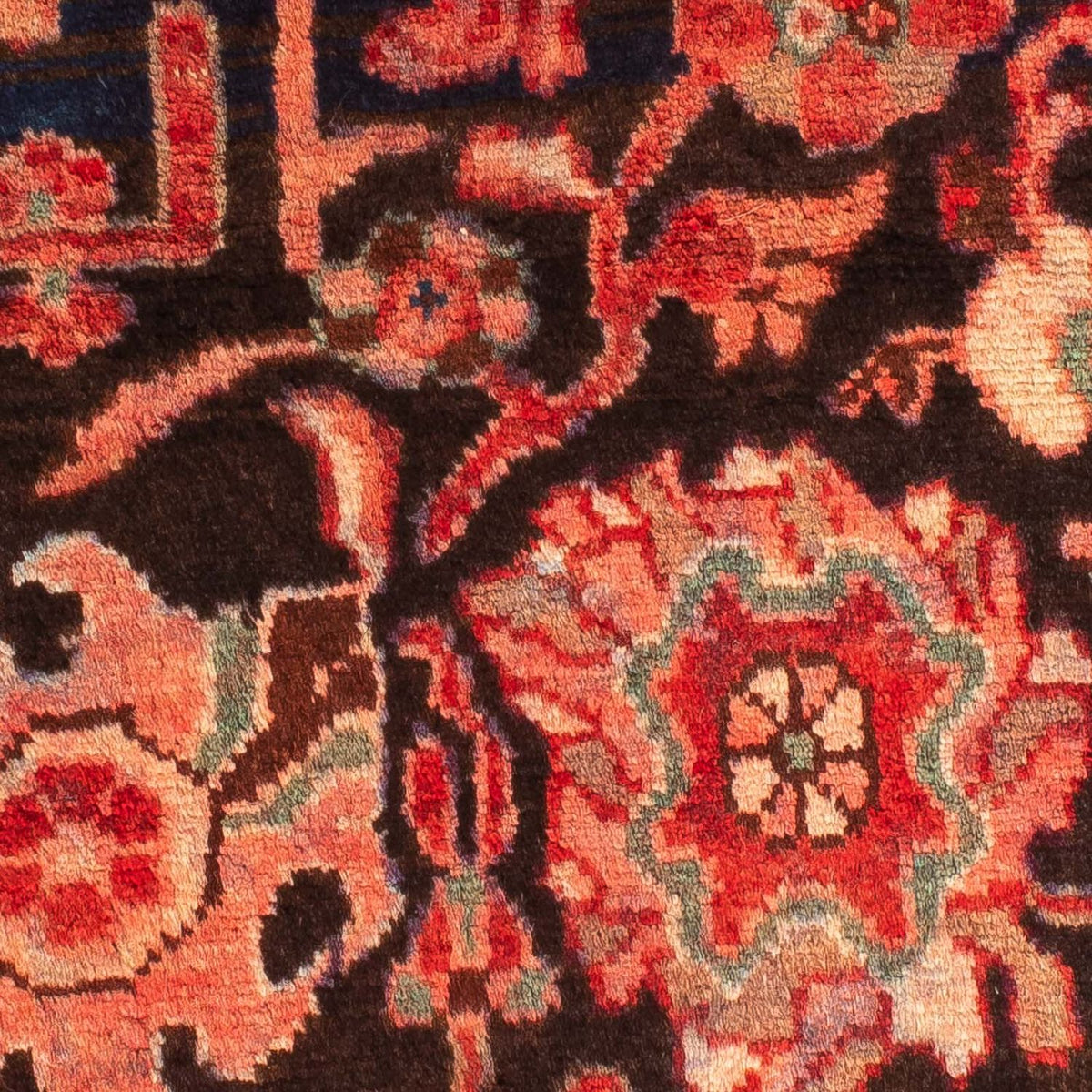 Alfombra persa - Nómada - 118 x 95 cm - rojo claro