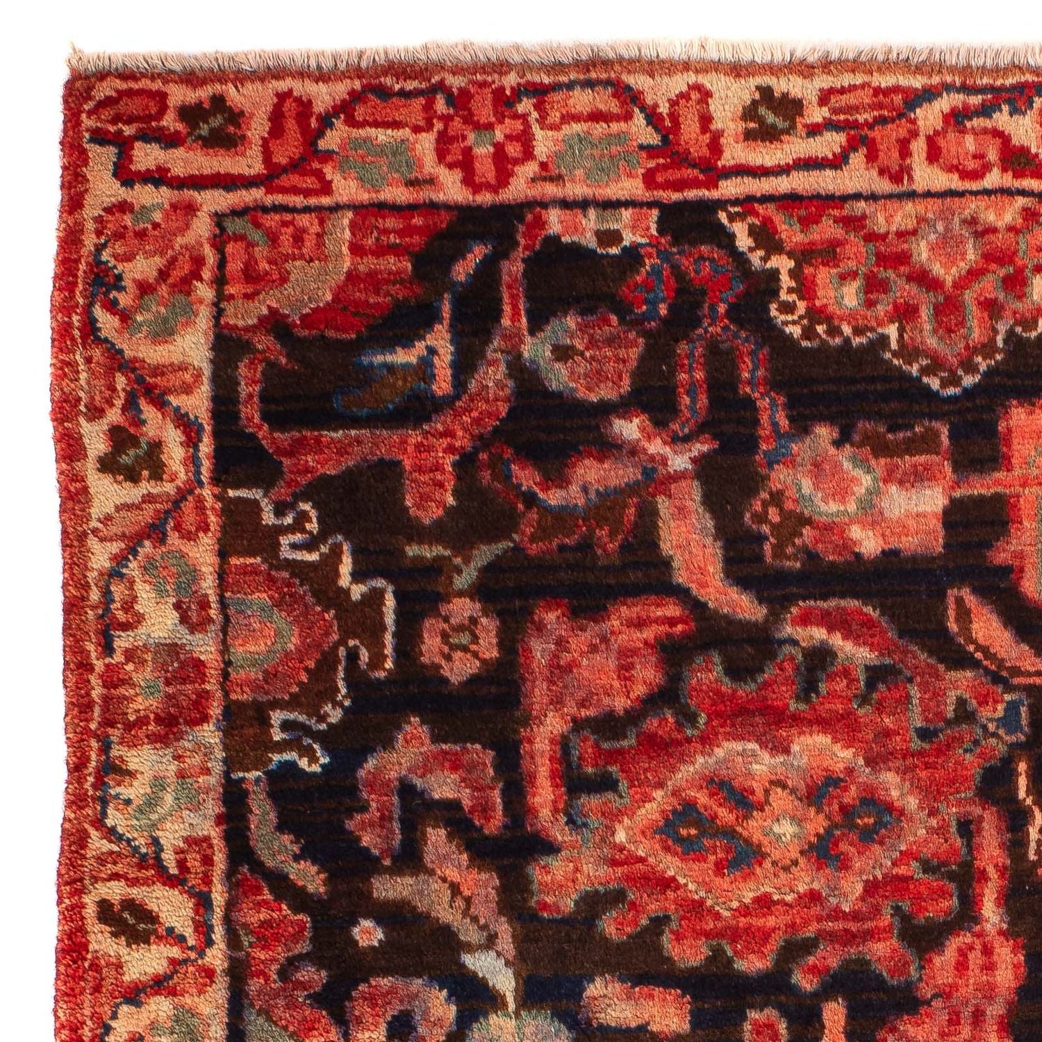 Alfombra persa - Nómada - 118 x 95 cm - rojo claro
