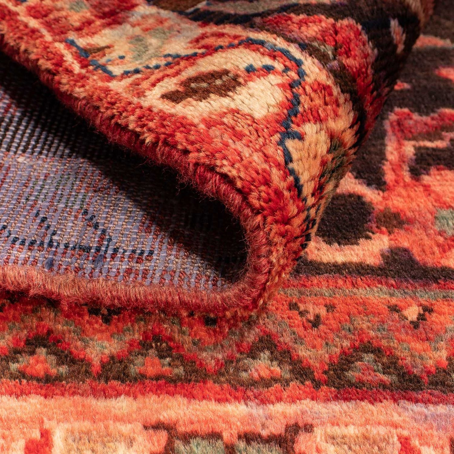 Alfombra persa - Nómada - 118 x 95 cm - rojo claro