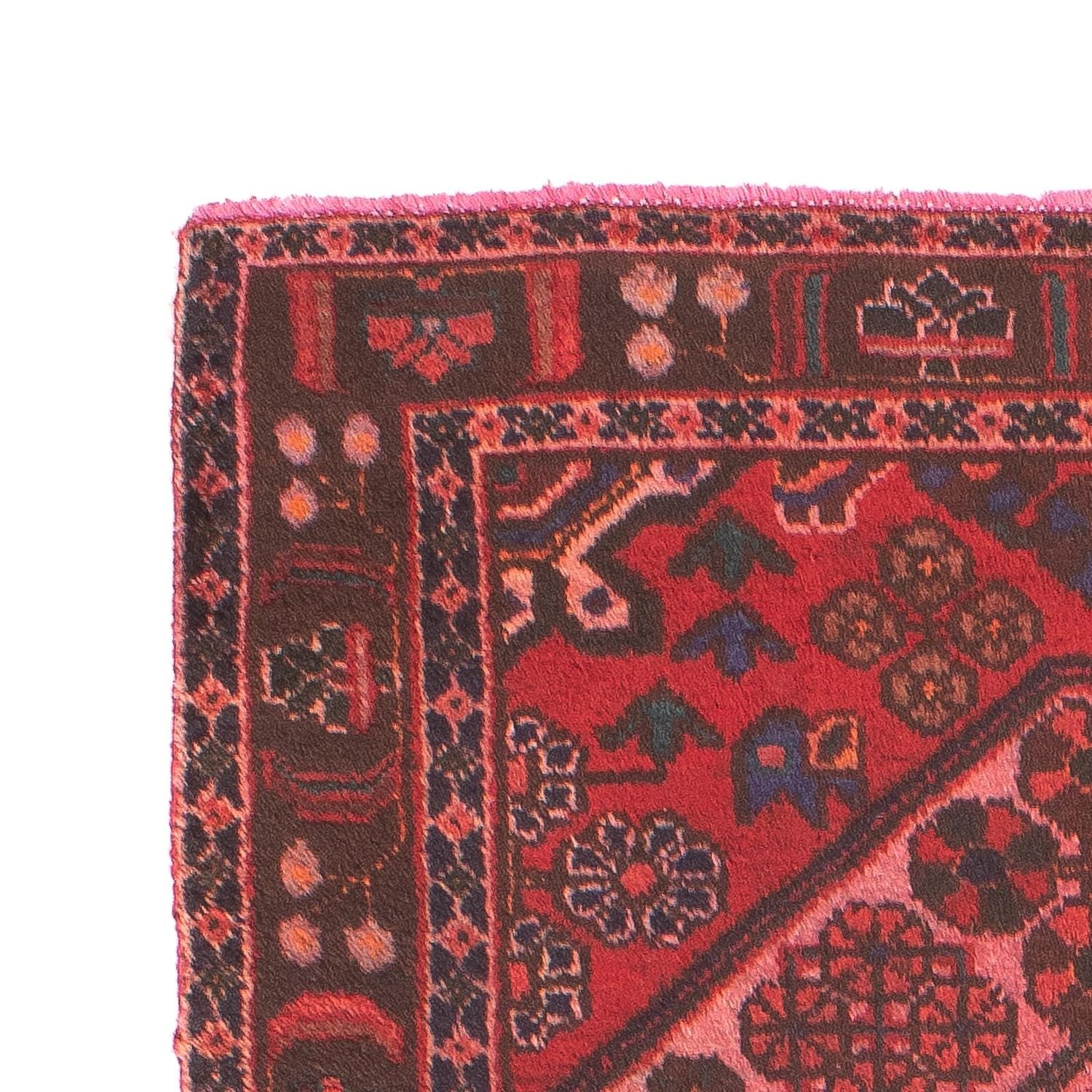Alfombra persa - Nómada - 162 x 112 cm - rojo claro