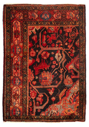 Alfombra persa - Nómada - 125 x 96 cm - multicolor
