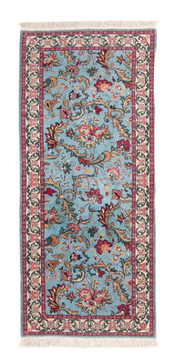 Alfombra oriental - Indus - 194 x 81 cm - azul claro