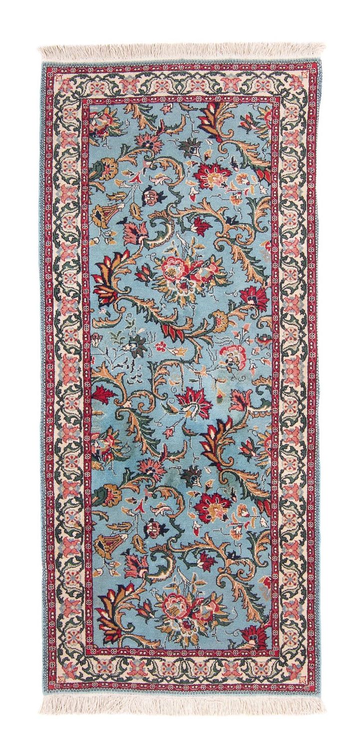 Alfombra oriental - Indus - 194 x 81 cm - azul claro