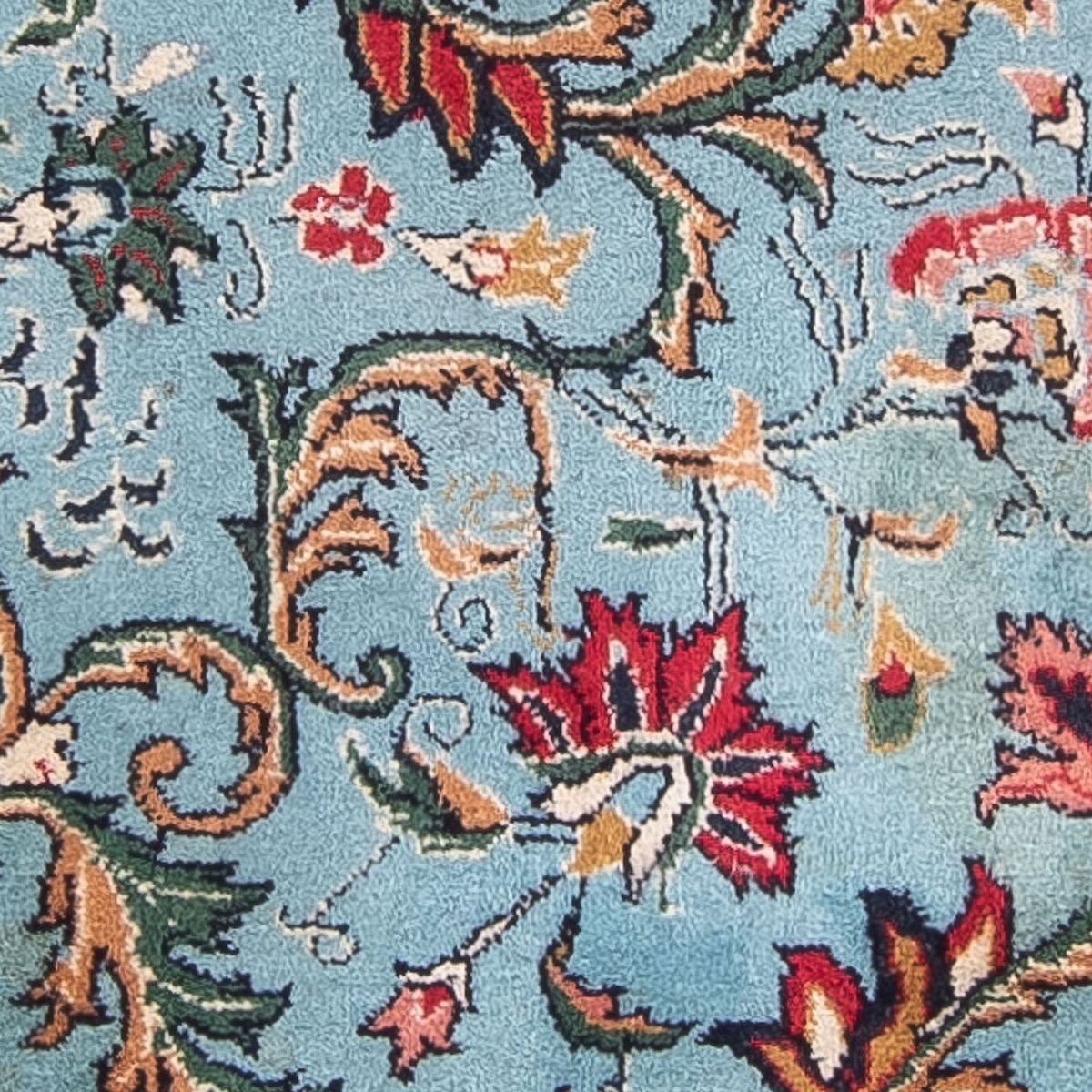 Alfombra oriental - Indus - 194 x 81 cm - azul claro