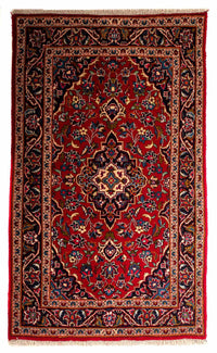 Alfombra persa - Keshan - 153 x 95 cm - rojo