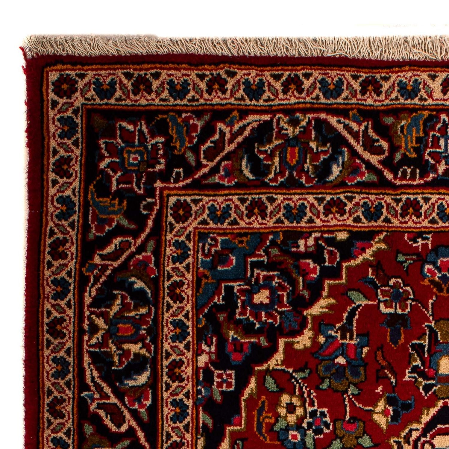 Alfombra persa - Keshan - 153 x 95 cm - rojo