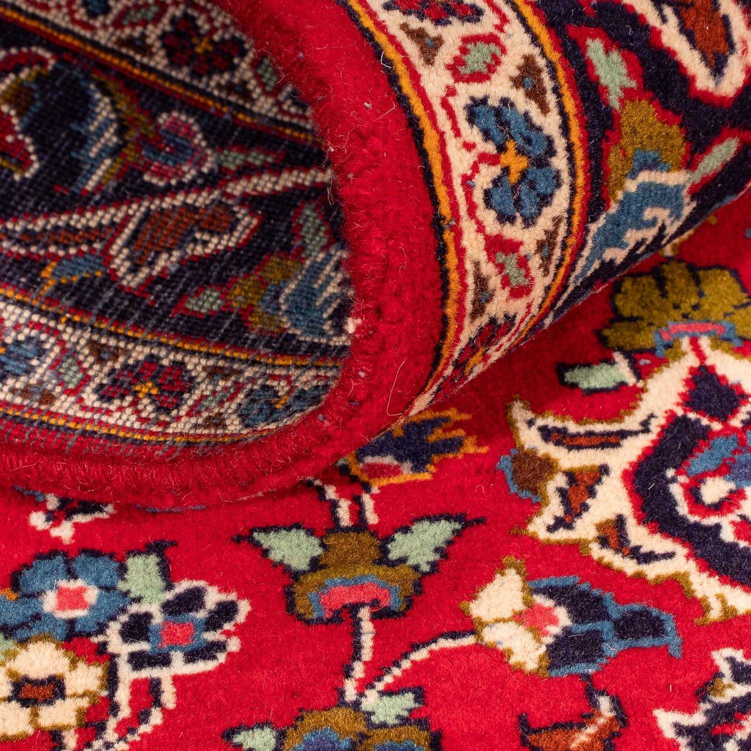 Alfombra persa - Keshan - 153 x 95 cm - rojo