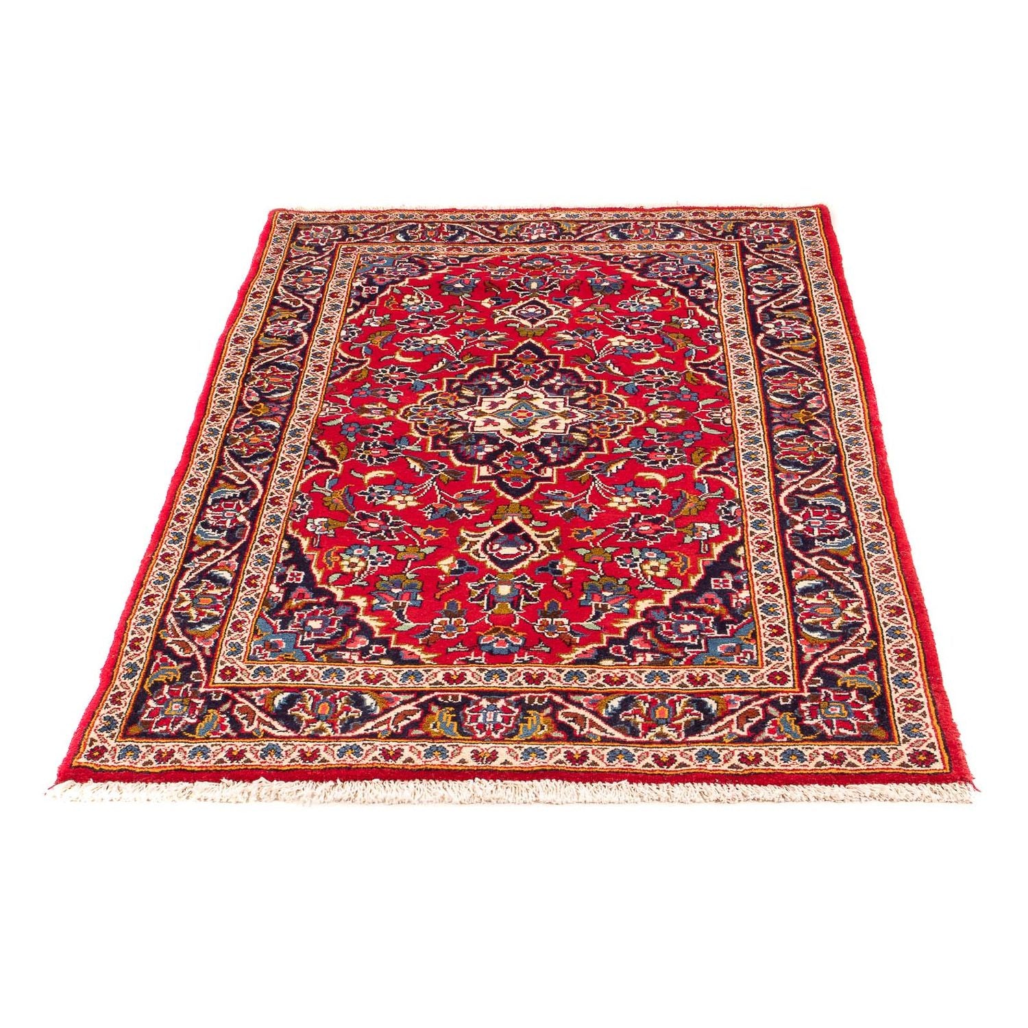 Alfombra persa - Keshan - 153 x 95 cm - rojo