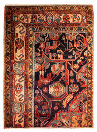 Alfombra persa - Nómada - 120 x 88 cm - multicolor