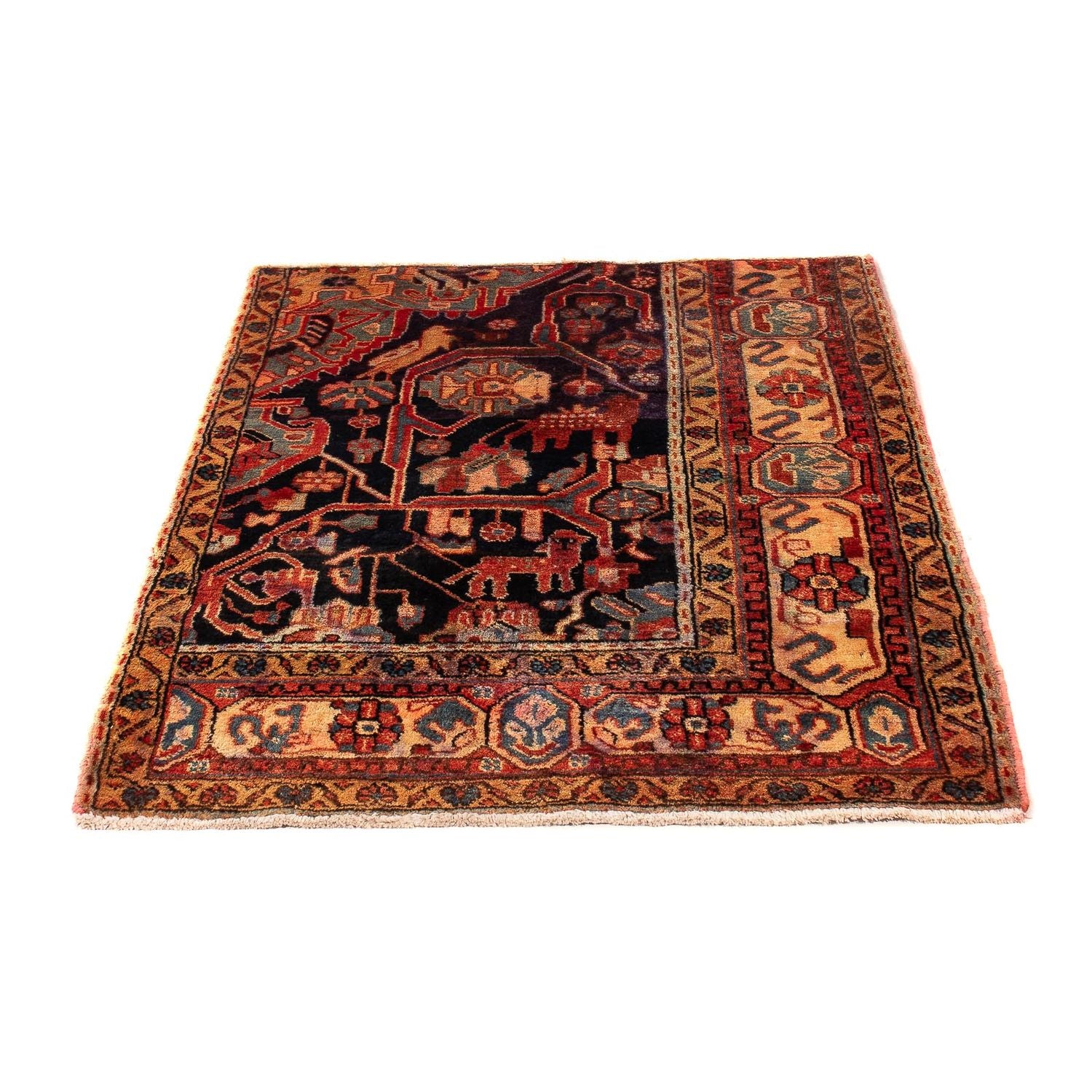 Alfombra persa - Nómada - 120 x 88 cm - multicolor