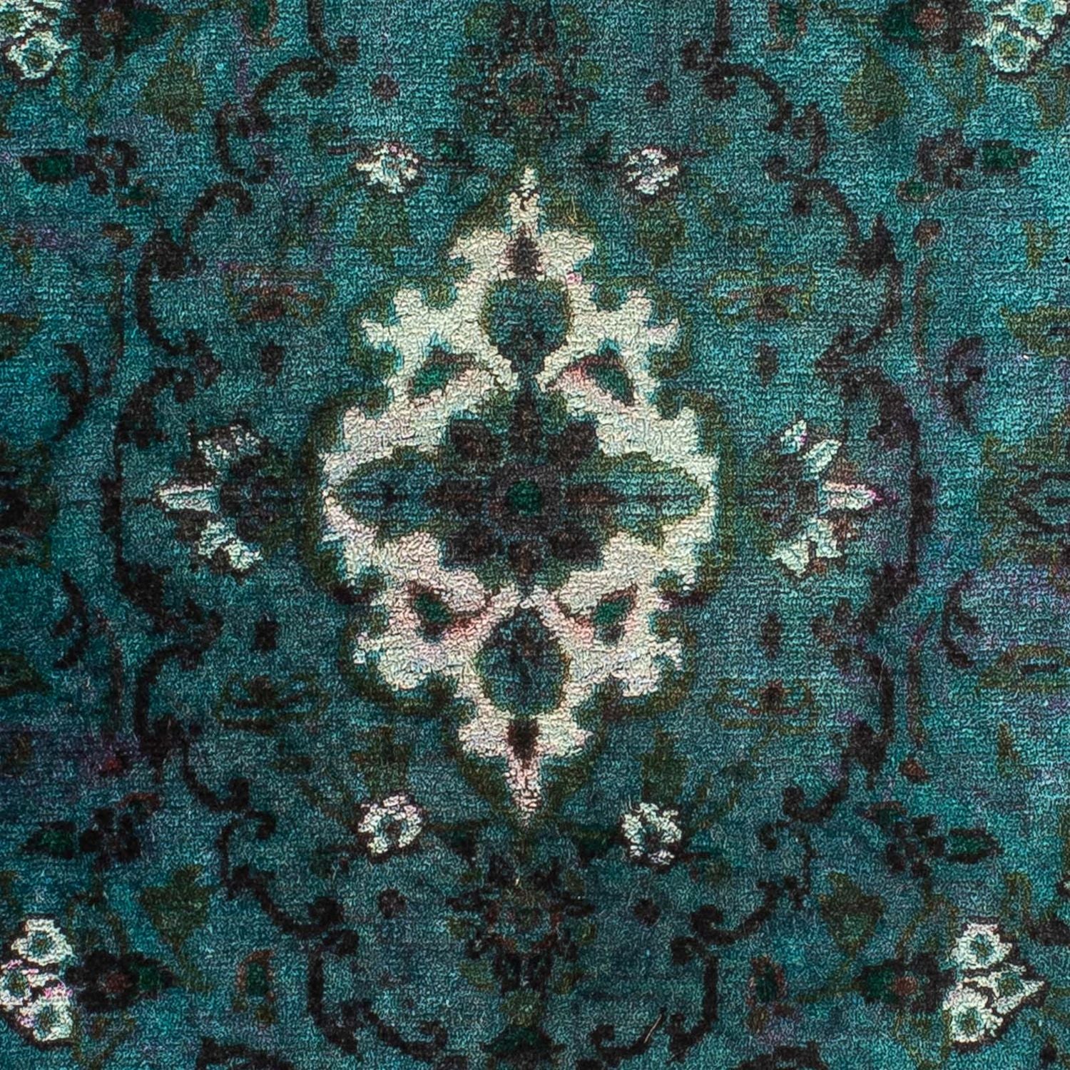 Alfombra persa - Keshan - 127 x 70 cm - azul
