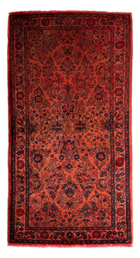 Alfombra persa - Clásica - 132 x 68 cm - rojo oscuro