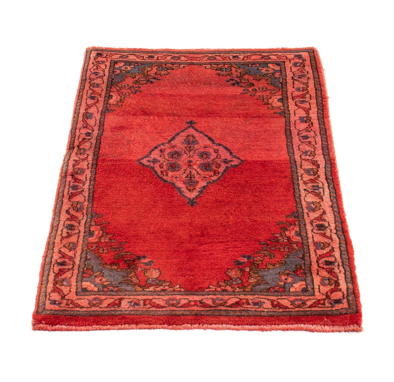 Alfombra persa - Clásica - 124 x 63 cm - rojo oscuro