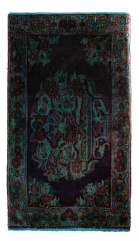 Alfombra persa - Keshan - 117 x 65 cm - azul oscuro