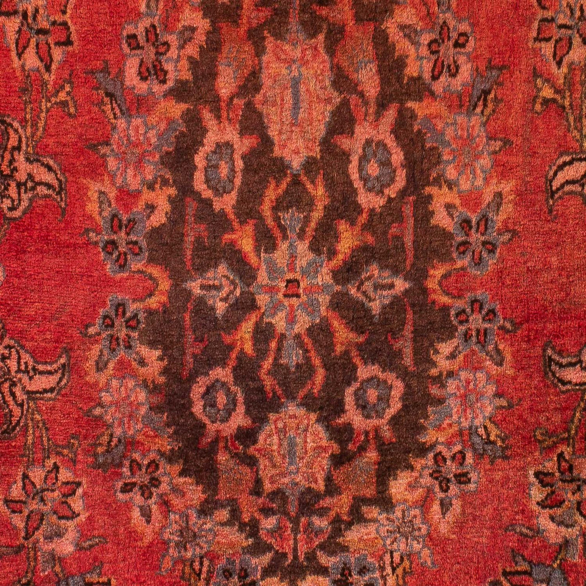 Alfombra persa - Clásica - 144 x 75 cm - rojo oscuro