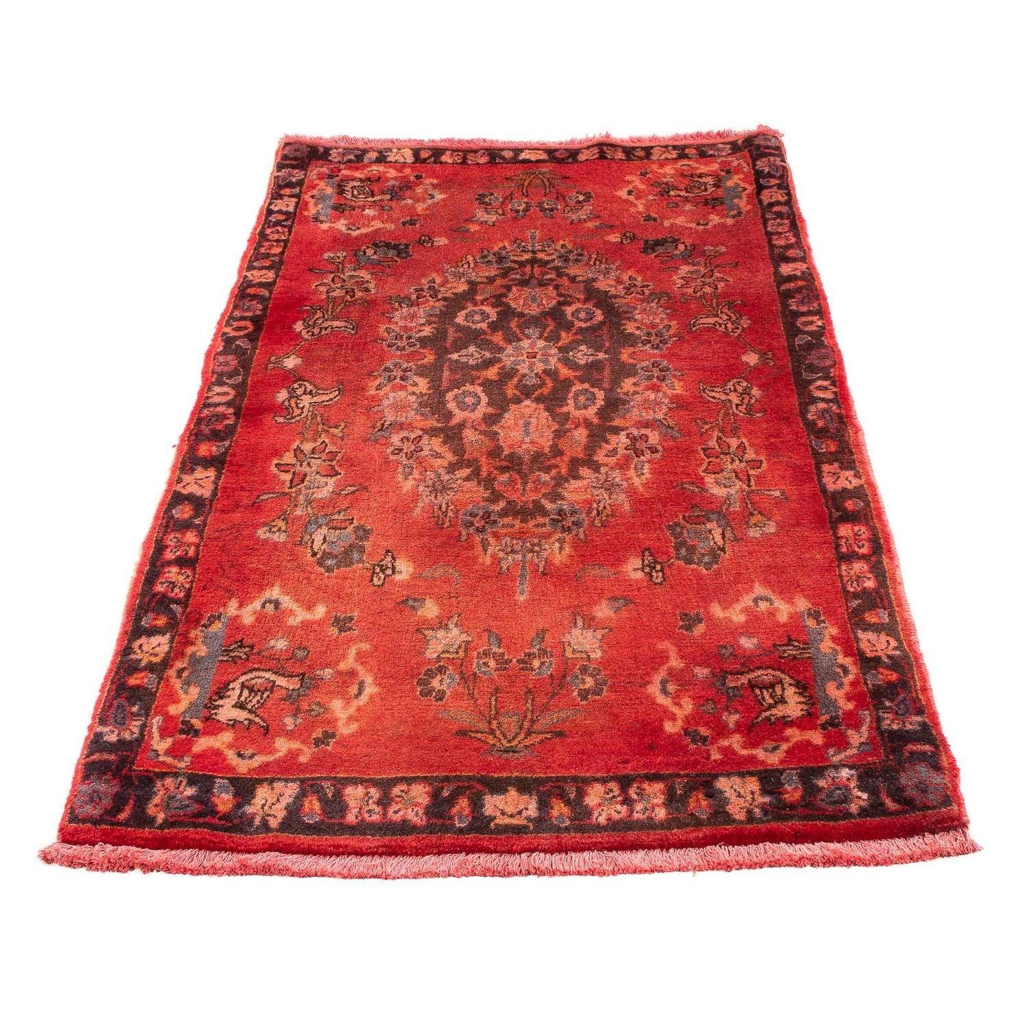 Alfombra persa - Clásica - 144 x 75 cm - rojo oscuro