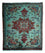 Alfombra persa - Clásica cuadrado  - 105 x 104 cm - azul claro
