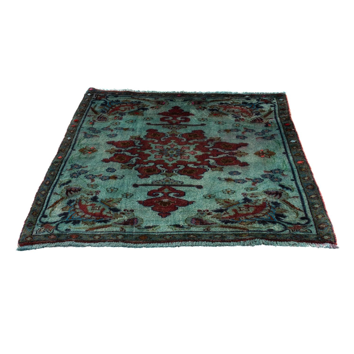 Alfombra persa - Clásica cuadrado  - 105 x 104 cm - azul claro