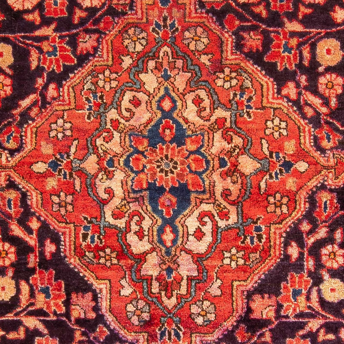 Alfombra persa - Nómada - 214 x 137 cm - azul oscuro