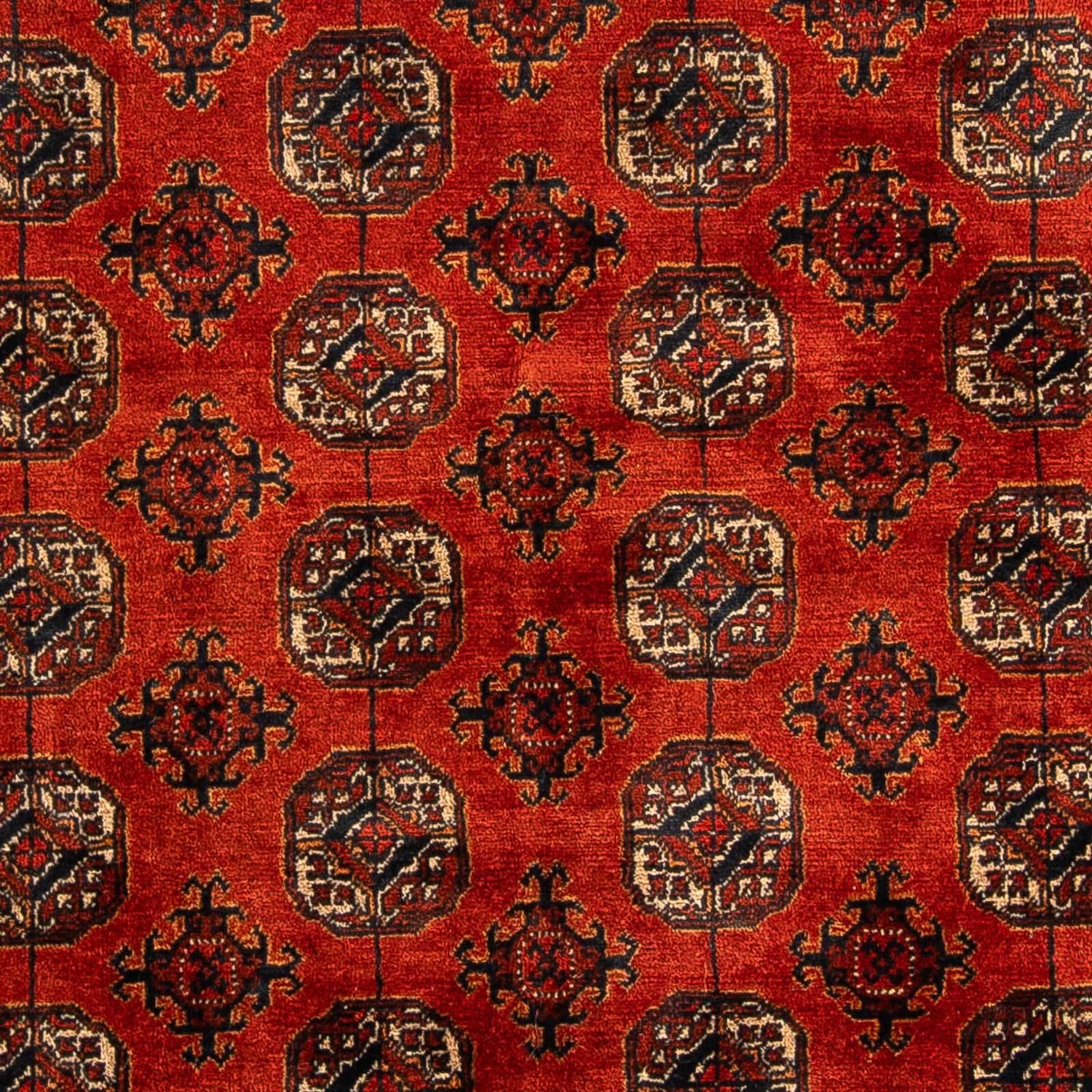 Alfombra afgana - Bukhara - 199 x 124 cm - rojo oscuro