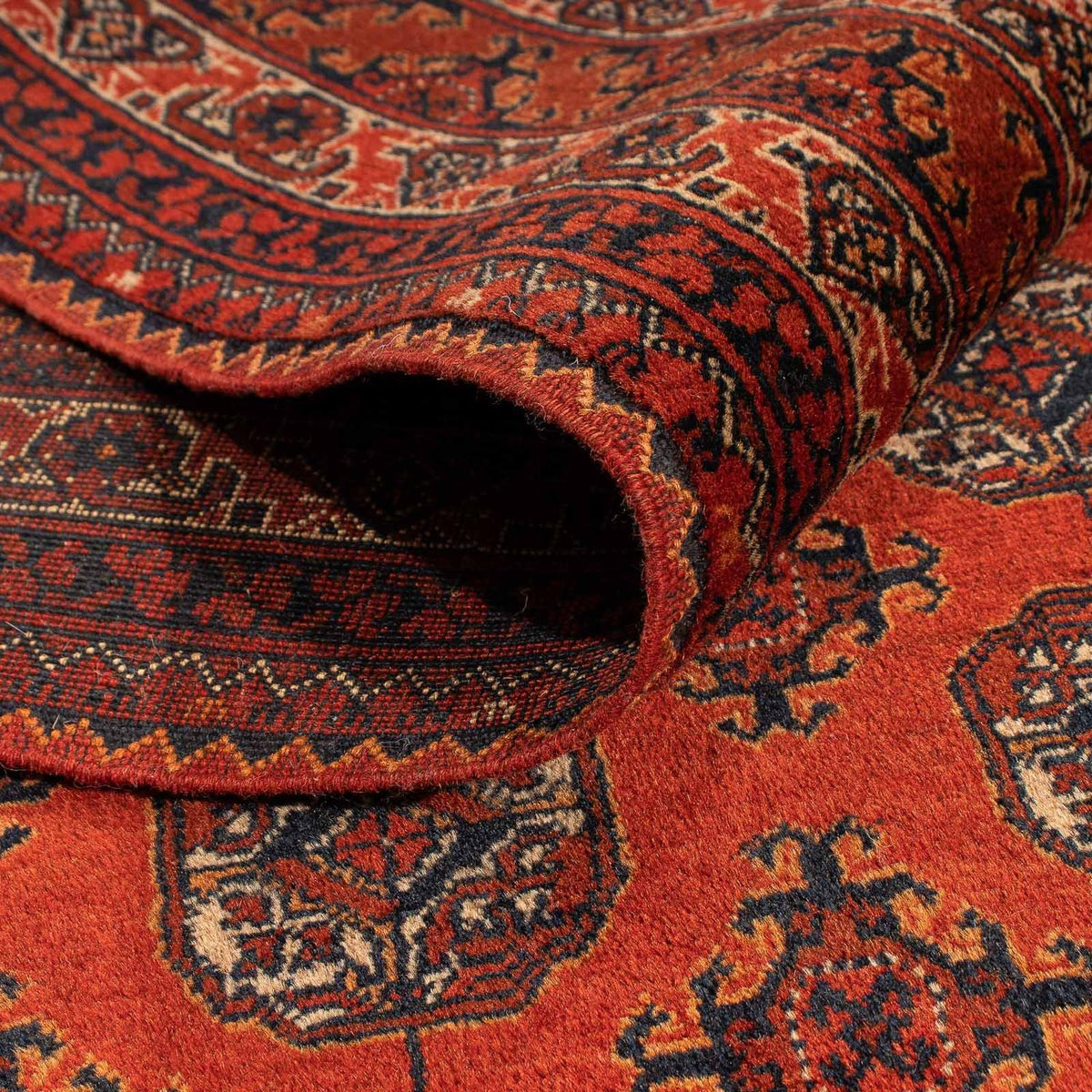 Alfombra afgana - Bukhara - 199 x 124 cm - rojo oscuro